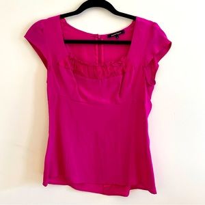 Nanette Lepore Pink Fuchsia Cap-sleeved Top (size 4)